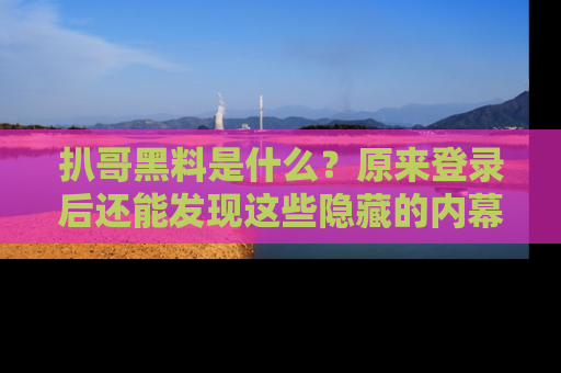 扒哥黑料是什么？原来登录后还能发现这些隐藏的内幕！