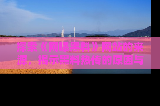 探索《网曝黑料》网站的来源，揭示黑料热传的原因与影响
