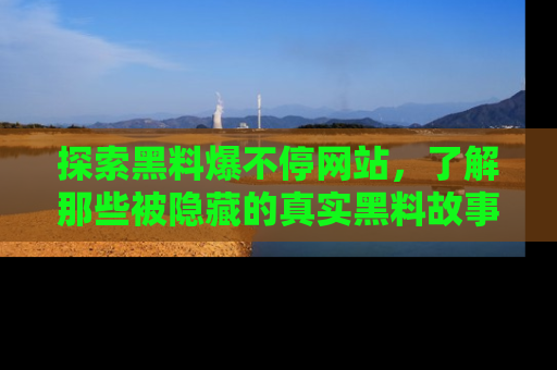 探索黑料爆不停网站,了解那些被隐藏的真实黑料故事