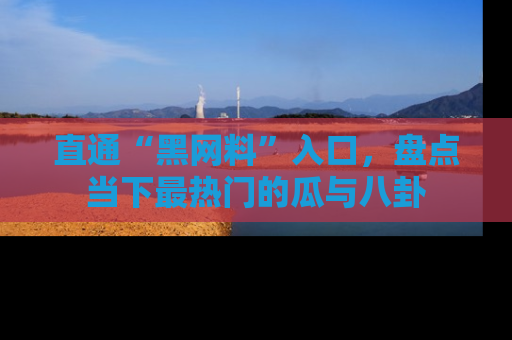 直通“黑网料”入口,盘点当下最热门的瓜与八卦