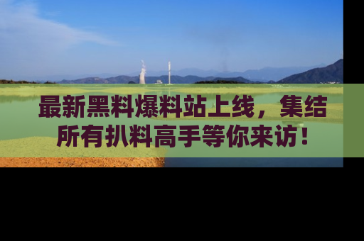 最新黑料爆料站上线，集结所有扒料高手等你来访！